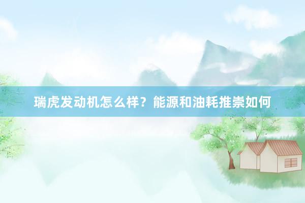 瑞虎发动机怎么样？能源和油耗推崇如何