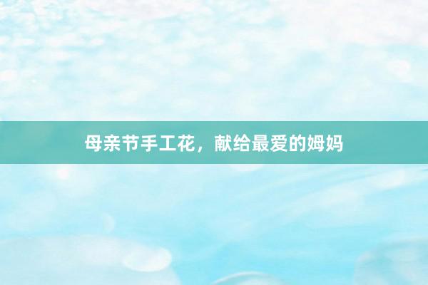 母亲节手工花，献给最爱的姆妈